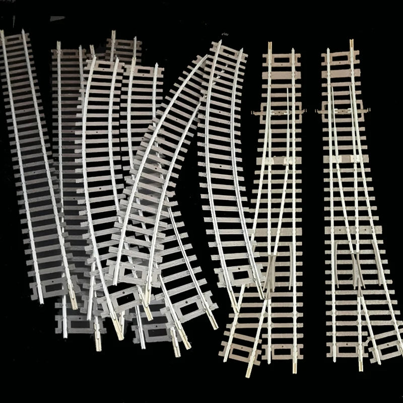 03) Ho scale 1/87 train track model railway track can be powered nickel silver narrow gauge curved track turnout track model