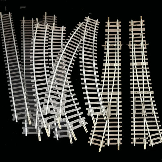 03) Ho scale 1/87 train track model railway track can be powered nickel silver narrow gauge curved track turnout track model