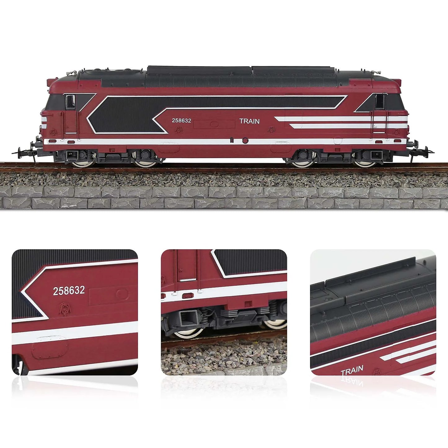 03) Evemodel HO Scale 1:87 Long Model Railway Locomotives for Model Trains EU Style HCT8702