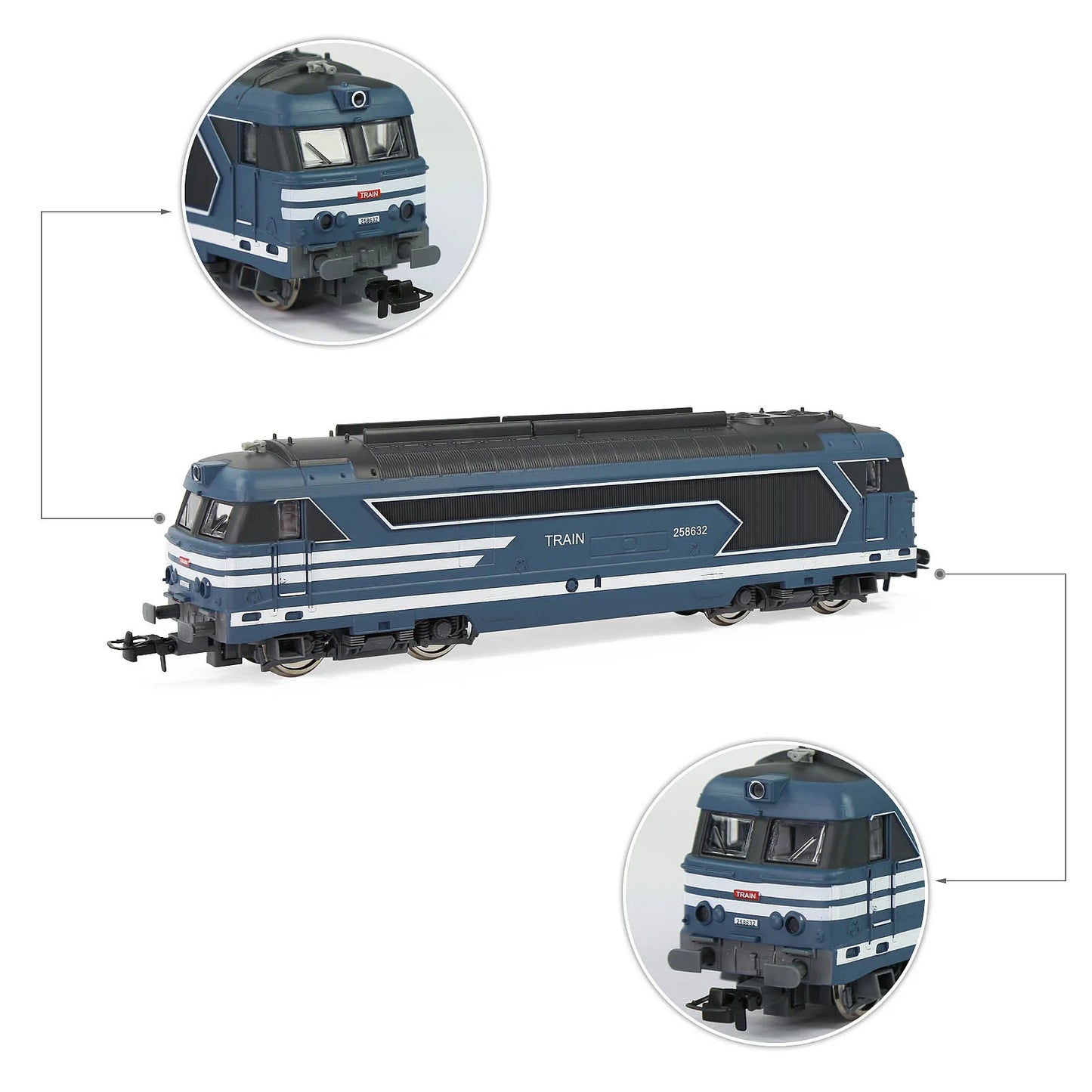 03) Evemodel HO Scale 1:87 Long Model Railway Locomotives for Model Trains EU Style HCT8702