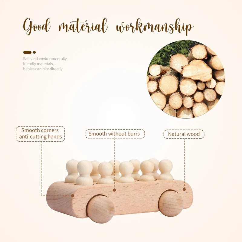 03) Wooden Train Birthday Toy Simulated Train Toy Model  Non-remote Control Rail Car Removable Wooden Train Exquisite Gift With BOX