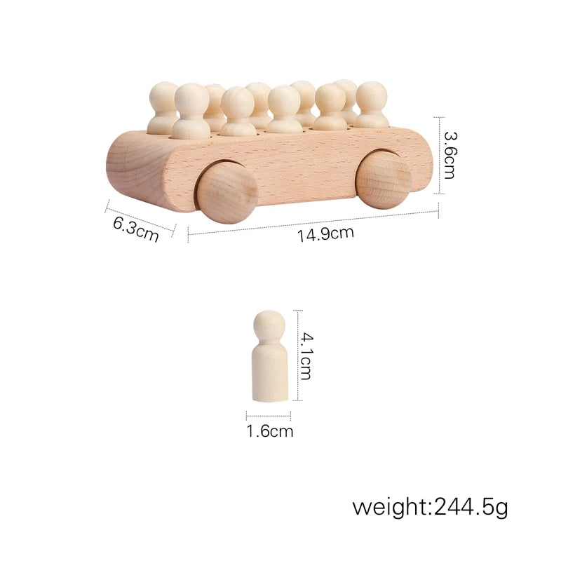 03) Wooden Train Birthday Toy Simulated Train Toy Model  Non-remote Control Rail Car Removable Wooden Train Exquisite Gift With BOX