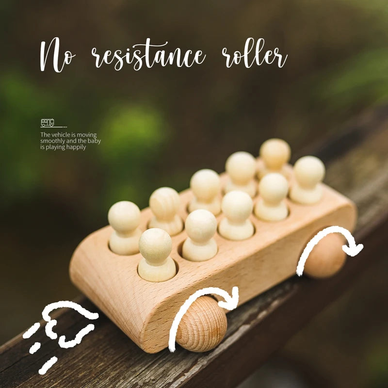 03) Wooden Train Birthday Toy Simulated Train Toy Model  Non-remote Control Rail Car Removable Wooden Train Exquisite Gift With BOX