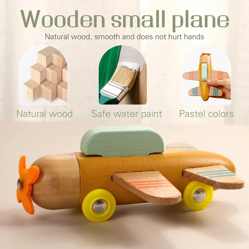 03) Wooden Train Birthday Toy Simulated Train Toy Model  Non-remote Control Rail Car Removable Wooden Train Exquisite Gift With BOX