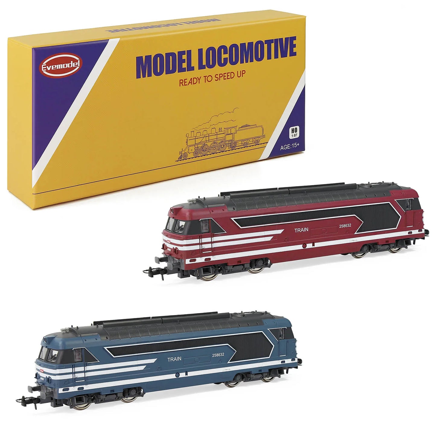 03) Evemodel HO Scale 1:87 Long Model Railway Locomotives for Model Trains EU Style HCT8702