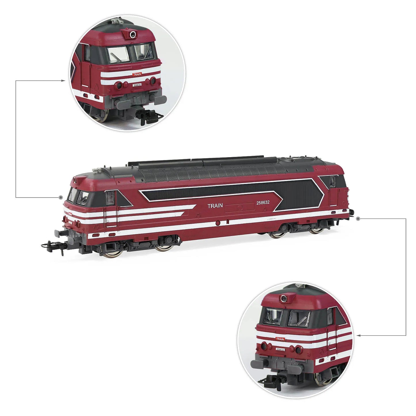 03) Evemodel HO Scale 1:87 Long Model Railway Locomotives for Model Trains EU Style HCT8702