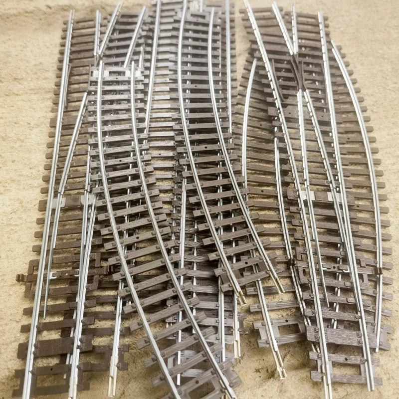 03) Ho scale 1/87 train track model railway track can be powered nickel silver narrow gauge curved track turnout track model