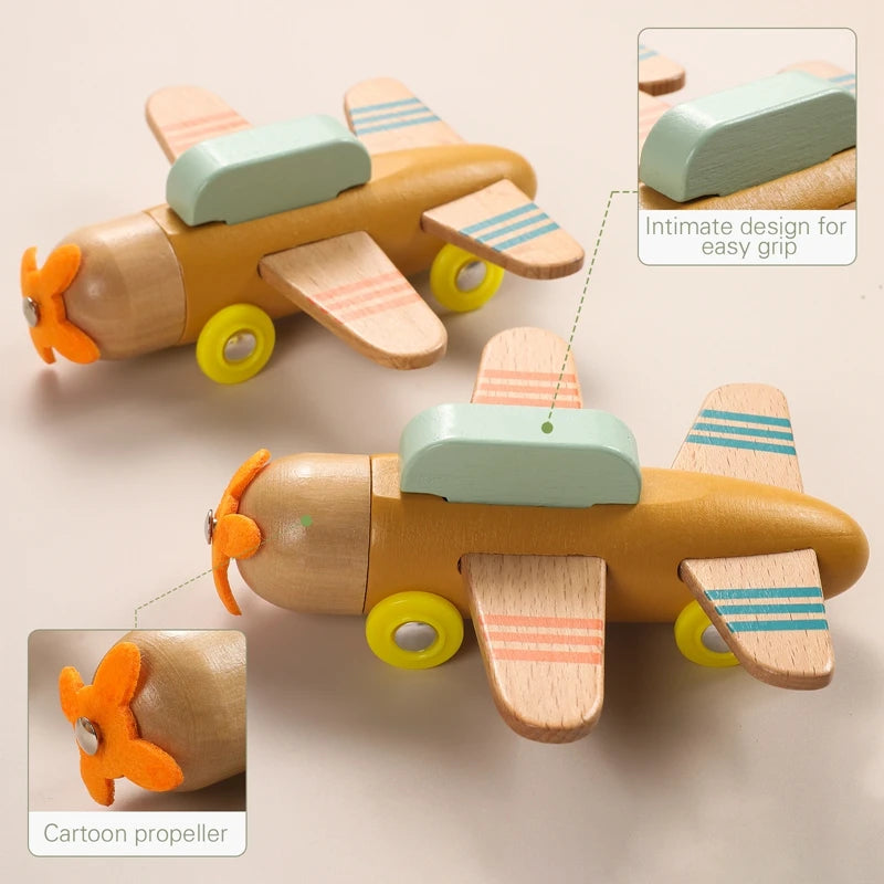 03) Wooden Train Birthday Toy Simulated Train Toy Model  Non-remote Control Rail Car Removable Wooden Train Exquisite Gift With BOX