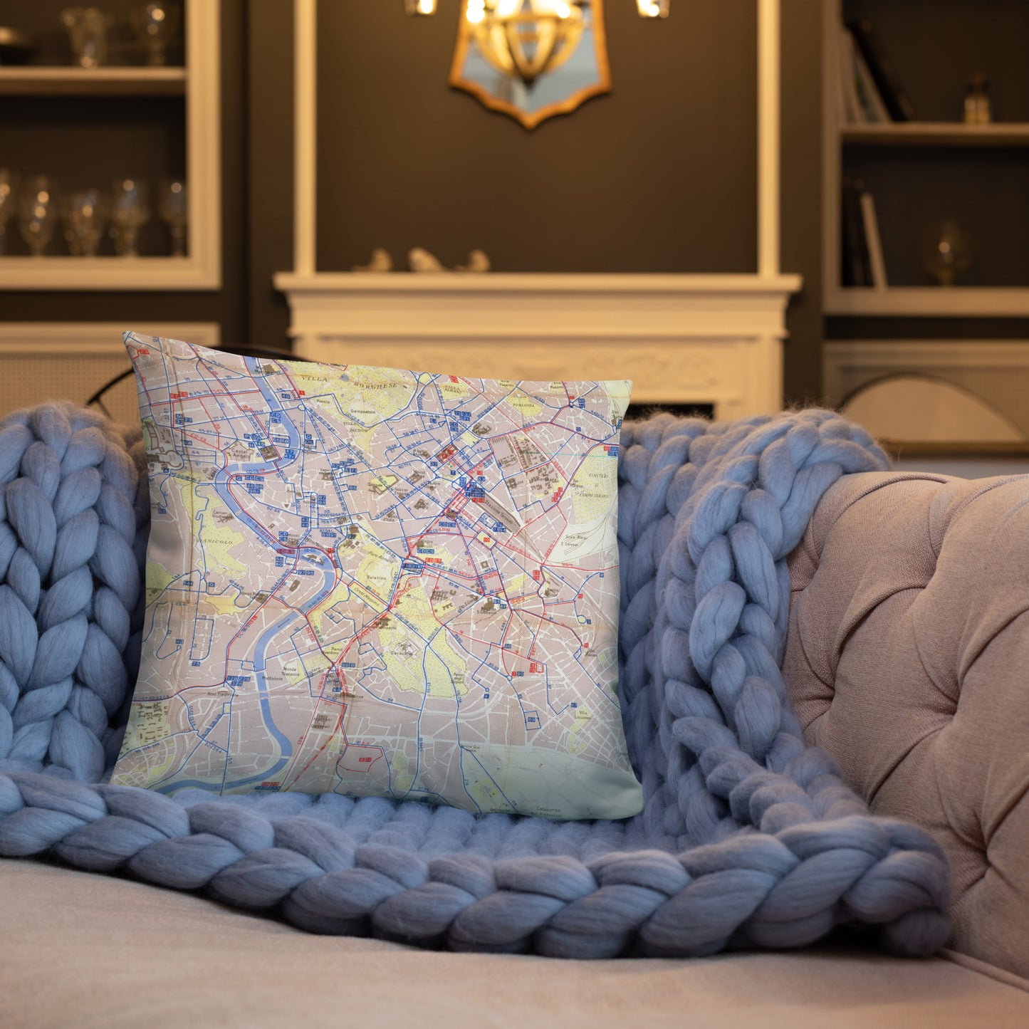 10) Rome transport map - Basic Pillow