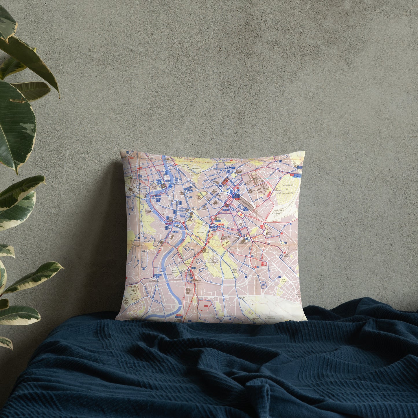 10) Rome transport map - Basic Pillow