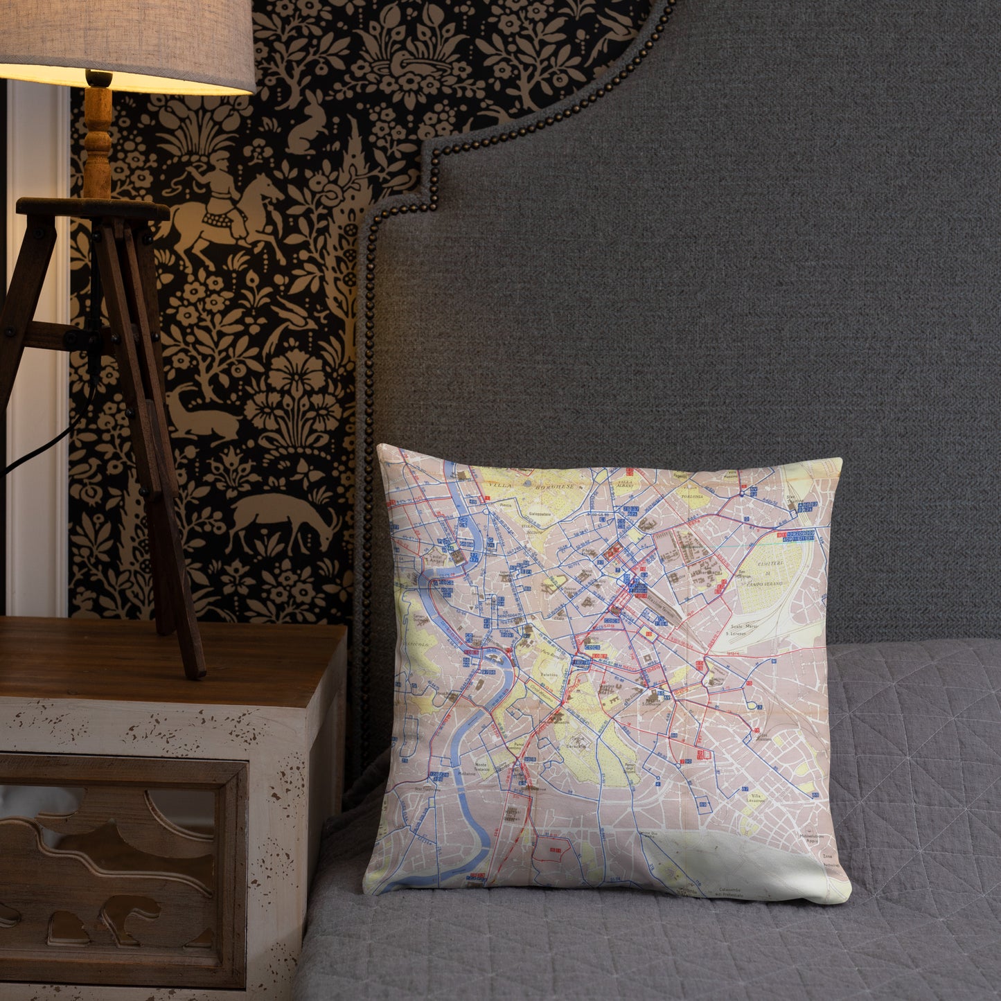 10) Rome transport map - Basic Pillow