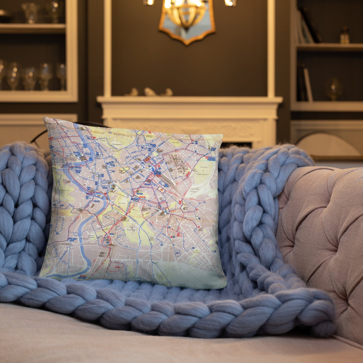 10) Rome transport map - Basic Pillow
