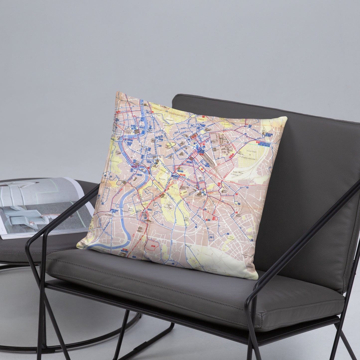 10) Rome transport map - Basic Pillow