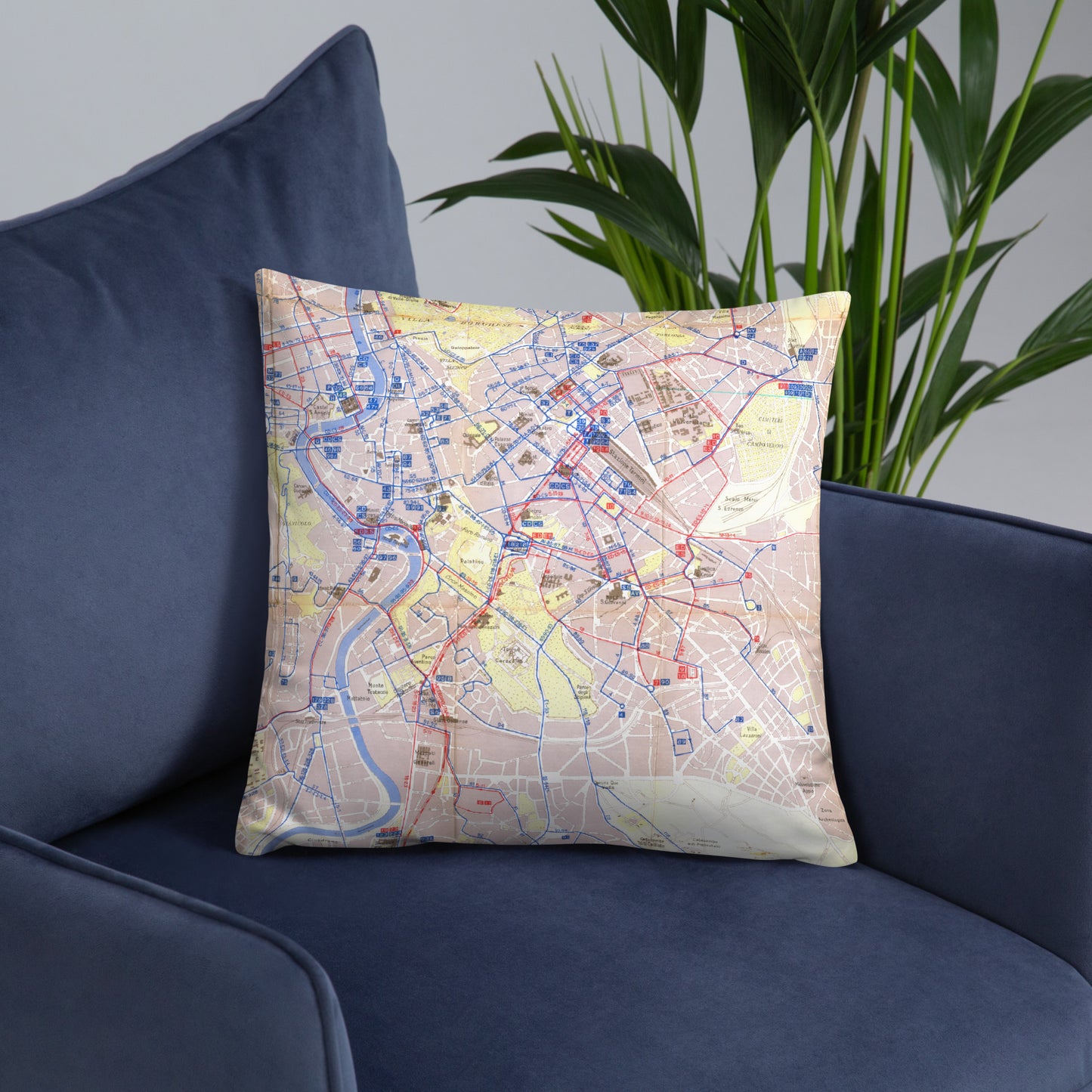 10) Rome transport map - Basic Pillow