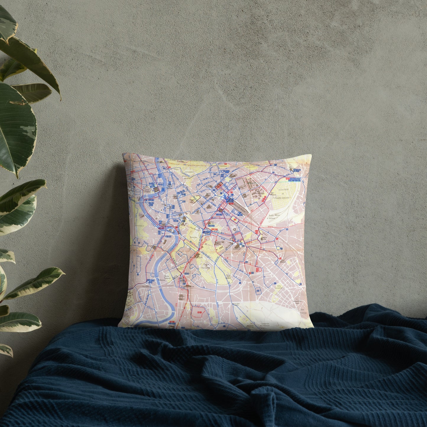 10) Rome transport map - Basic Pillow