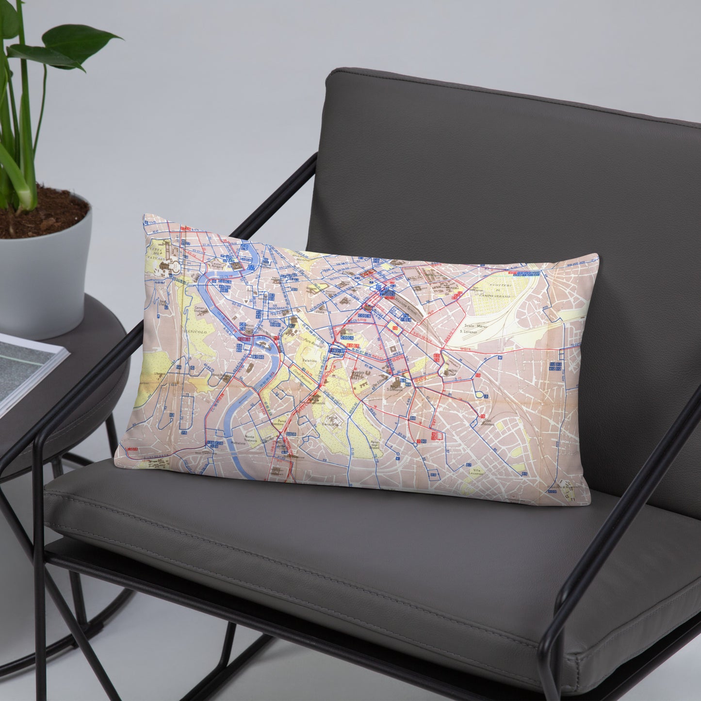 10) Rome transport map - Basic Pillow