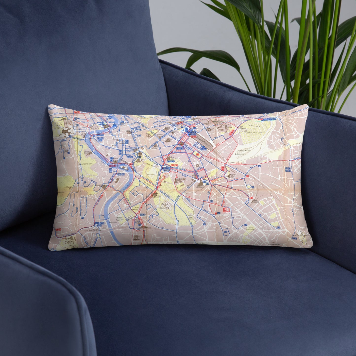 10) Rome transport map - Basic Pillow