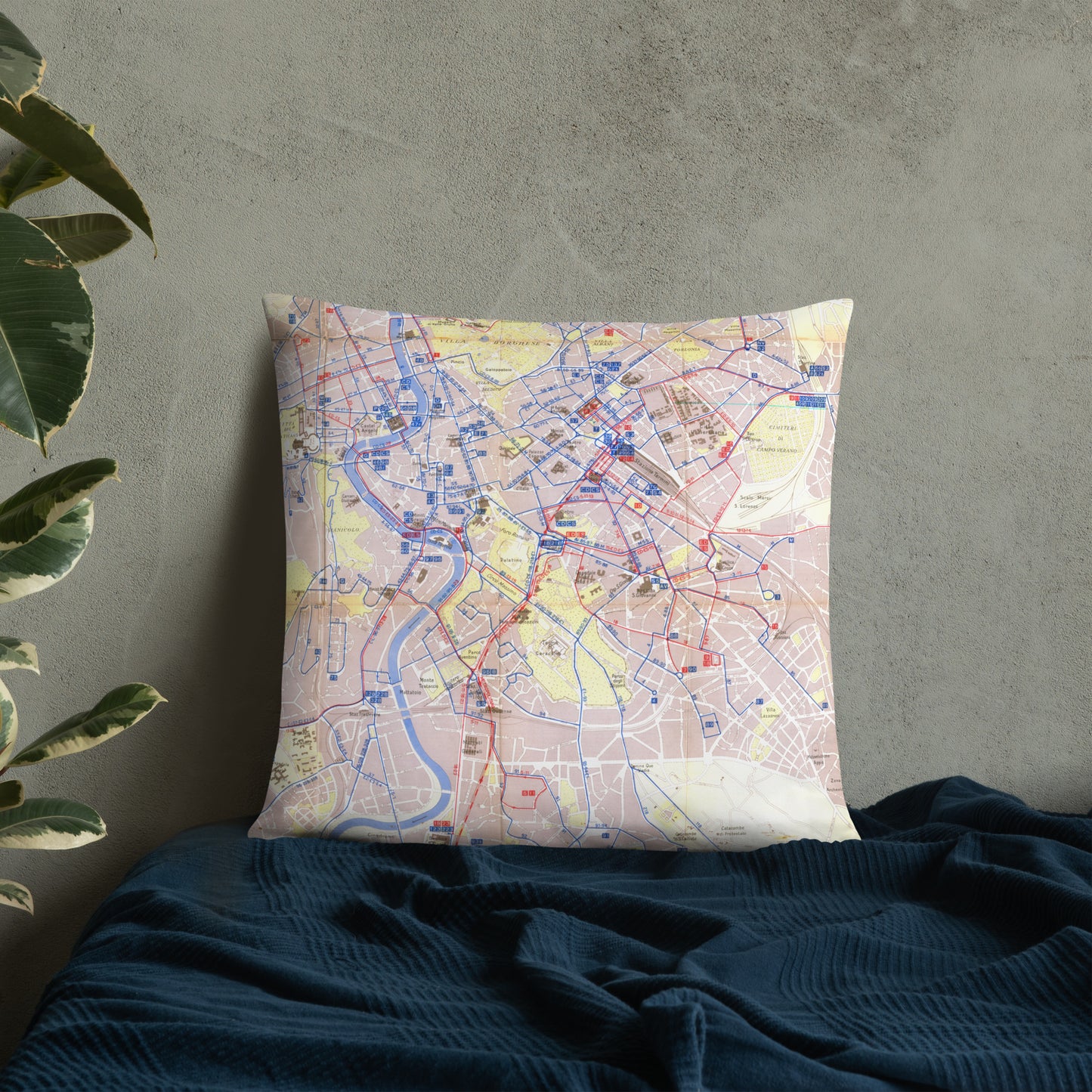 10) Rome transport map - Basic Pillow