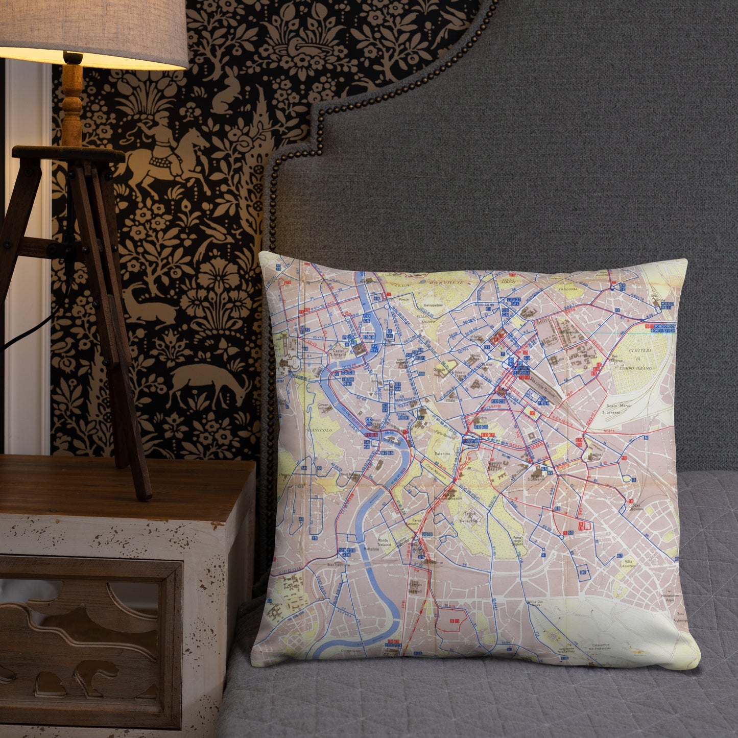 10) Rome transport map - Basic Pillow
