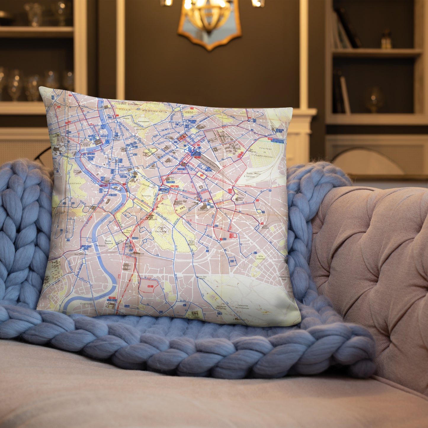 10) Rome transport map - Basic Pillow