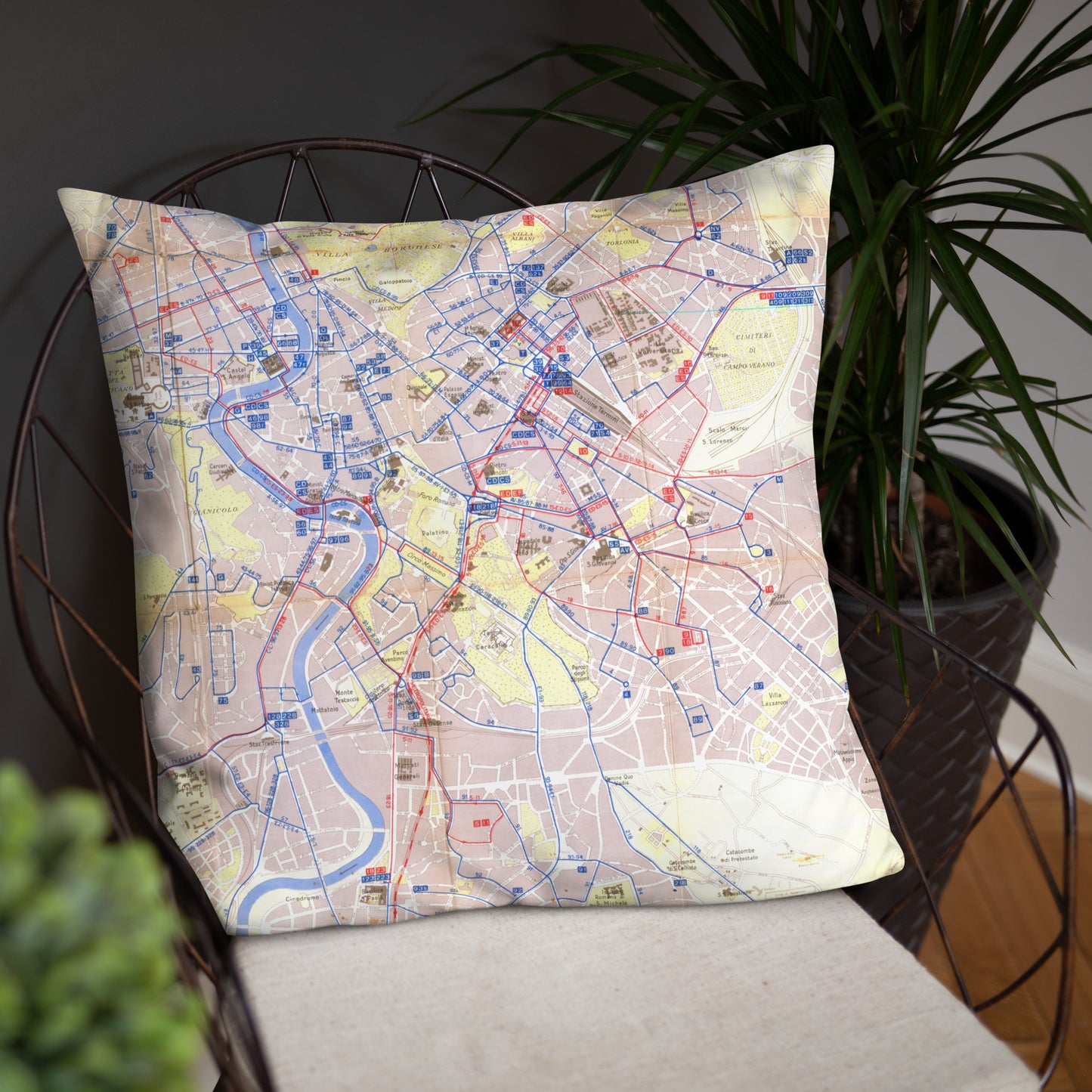 10) Rome transport map - Basic Pillow