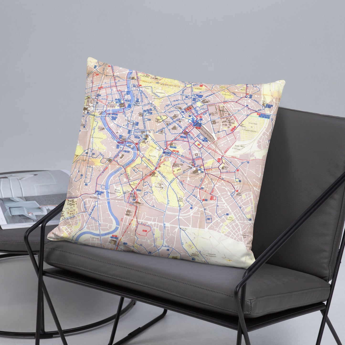 10) Rome transport map - Basic Pillow