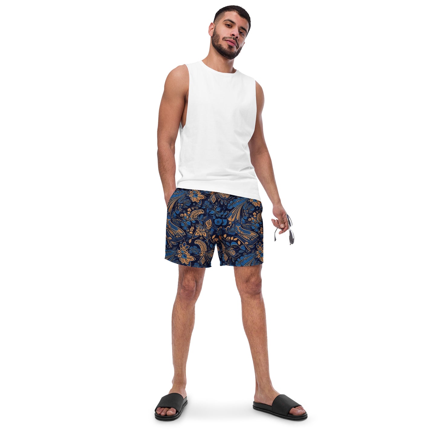 12) Batik - All-Over Print Recycled Swim Trunks