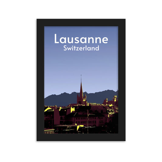 08) Lausanne - Framed matte paper poster