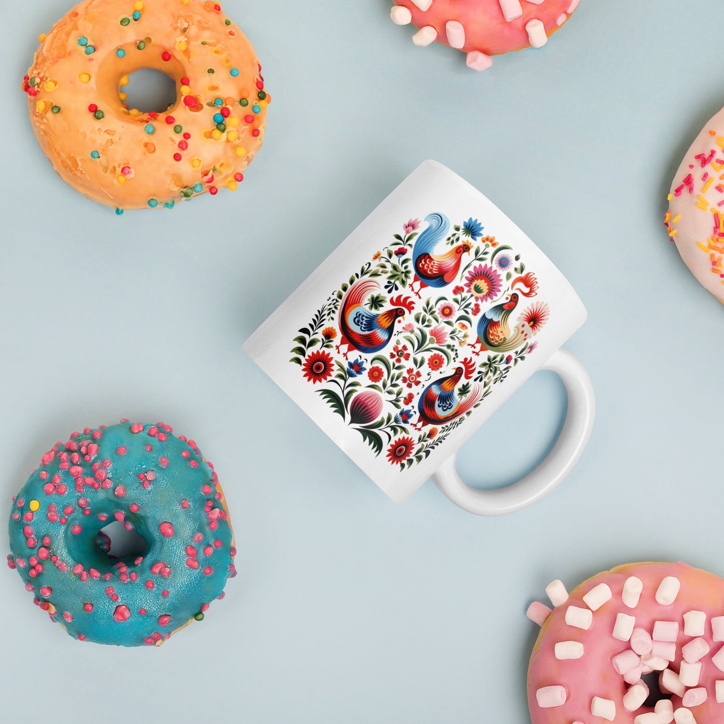 01) Hungarian White glossy mug