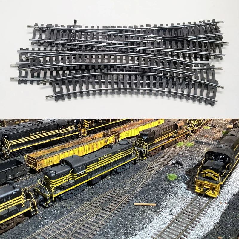 203) Ho scale 1/87 train track model railway track can be powered nickel silver narrow gauge curved track turnout track model